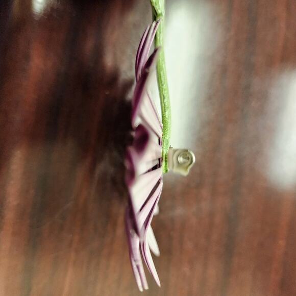 Purple Metal Brooch - Picture 2 of 6